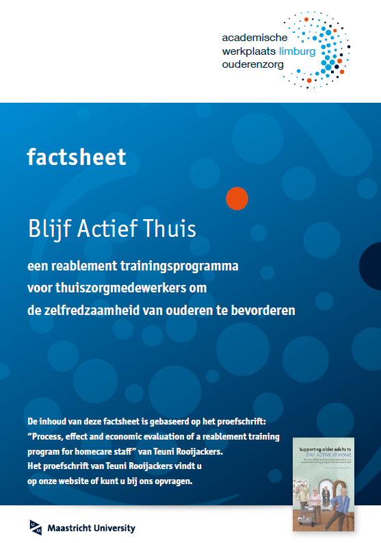 Factsheet Blijf actief thuis