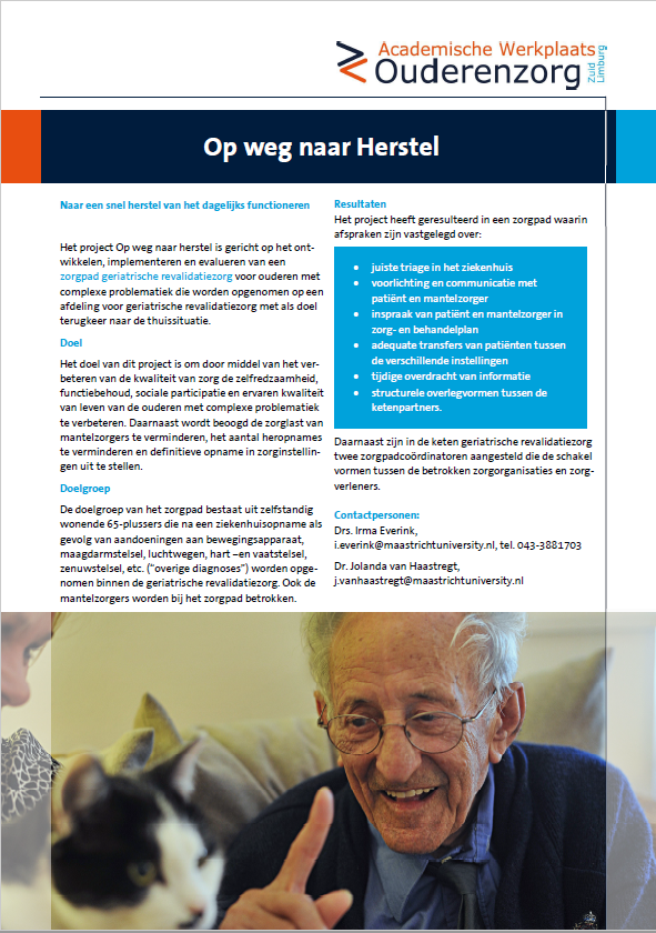 Factsheet Op weg naar herstel