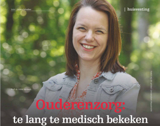 Hilde Verbeek in magazine FMT: ouderenzorg te lang medisch bekeken